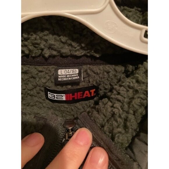 32 Degrees Heat Dark Grey Fleece Zip Up Jacket Ultrasoft Boys Large 14/16 - Picture 2 of 6